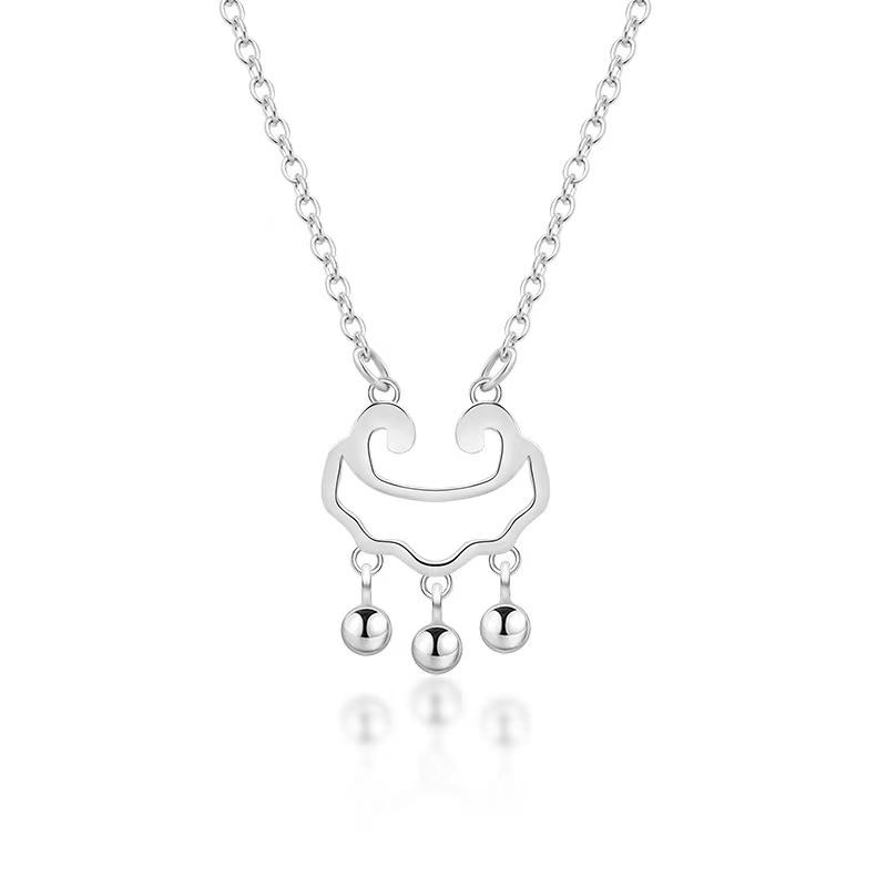 Fengshui Fortune Lock 925 Silver Pendant Necklace - FengshuiGallary