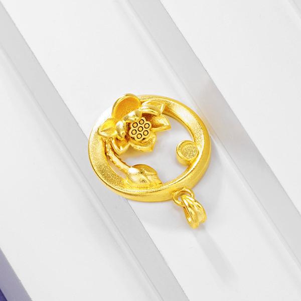 Fengshui Gold Lotus Lucky Pendant Necklace - FengshuiGallary