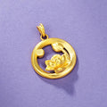 Fengshui Gold Lotus Lucky Pendant Necklace - FengshuiGallary