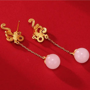 Fengshui Jade Enamle Earrings - FengshuiGallary