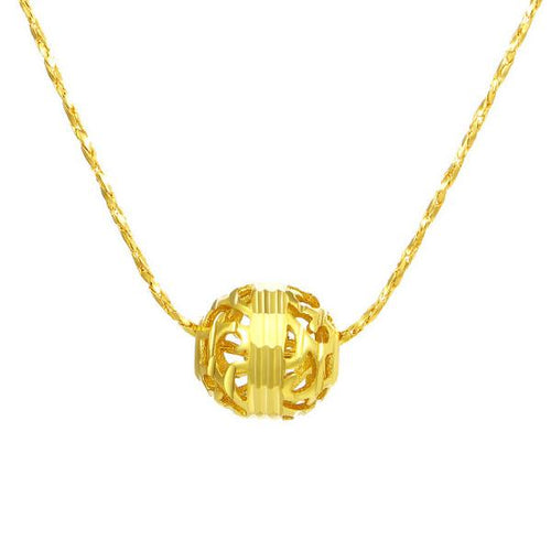 FengShui Lantern Lucky Gold Pendant Necklace - FengshuiGallary