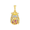 Fengshui Money Bag Purple Crystal Gold Luck Pendant Necklace - FengshuiGallary