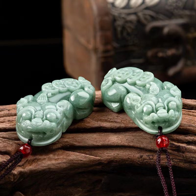 Fengshui Pixiu Lucky Pendant-Grade A Natural Jade - FengshuiGallary