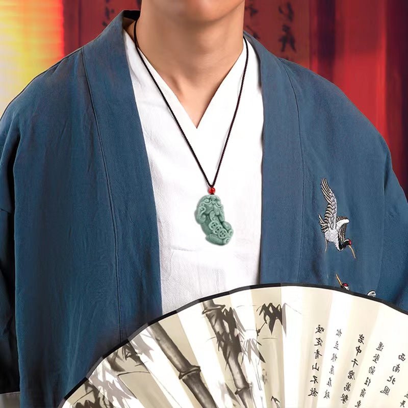 Fengshui Pixiu Lucky Pendant-Grade A Natural Jade - FengshuiGallary