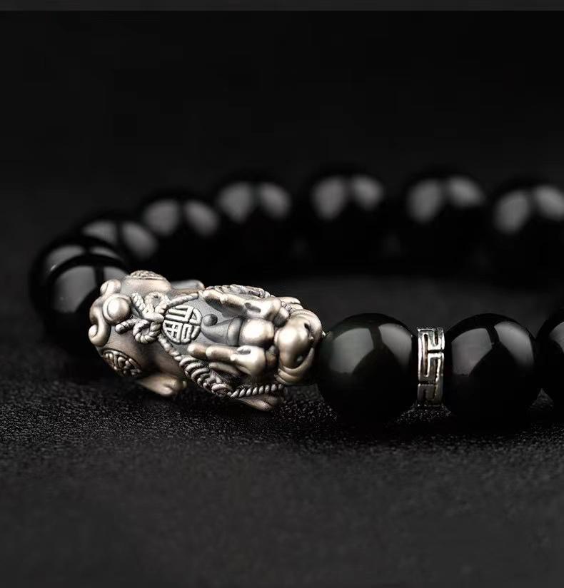 Fengshui Pixiu Obsidian Lucky Bracelet - FengshuiGallary