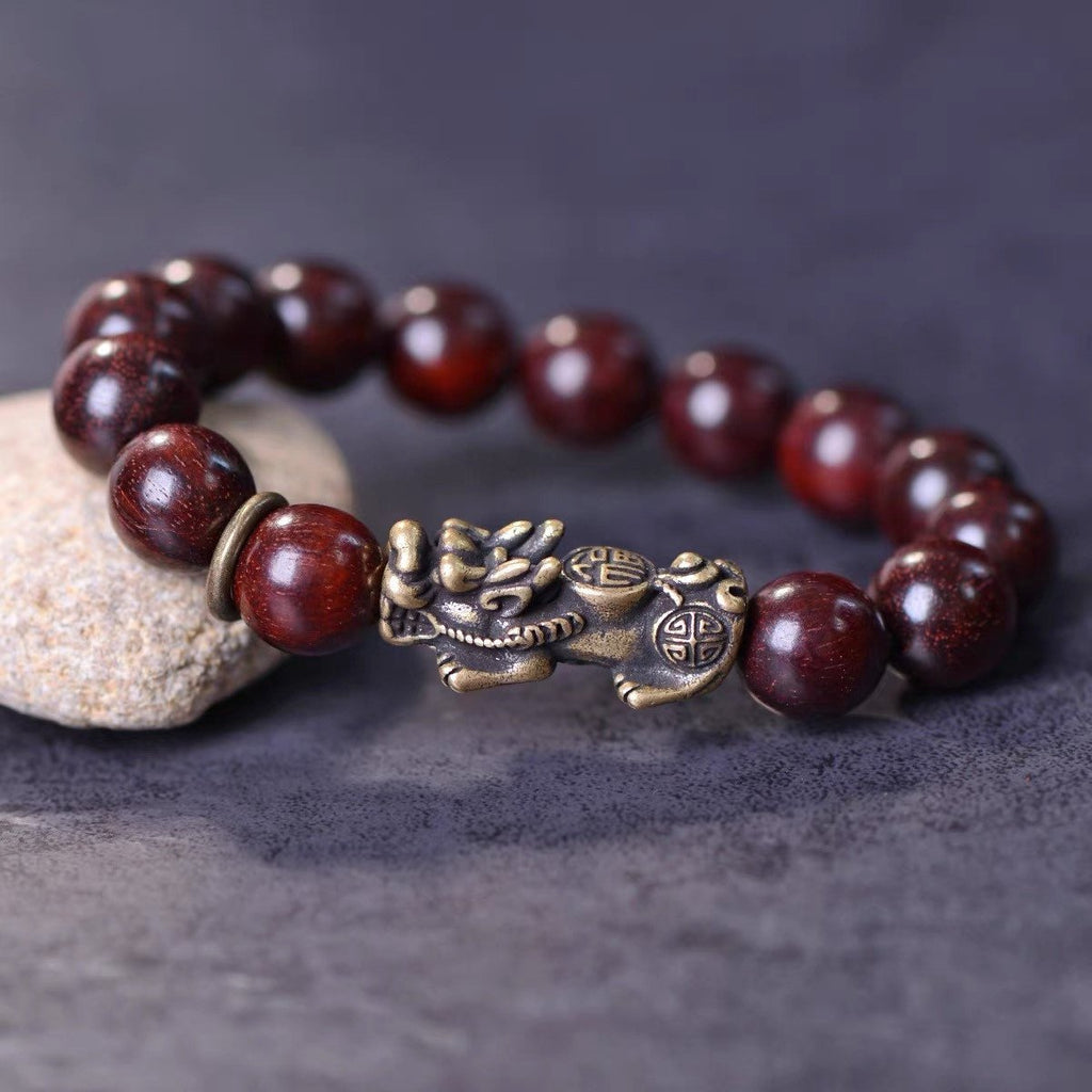 Fengshui Pixiu Rosewood Bead Bracelet - FengshuiGallary