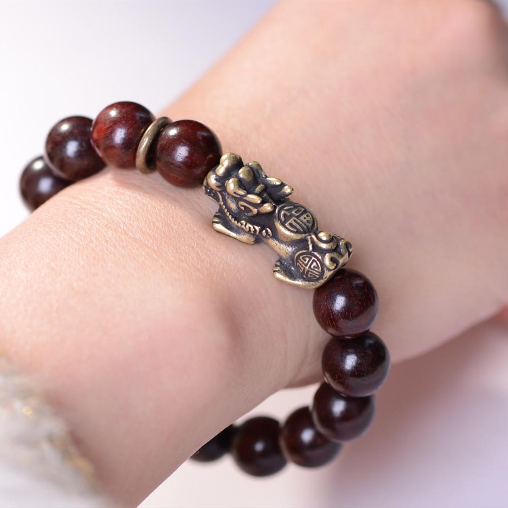 Fengshui Pixiu Rosewood Bead Bracelet - FengshuiGallary