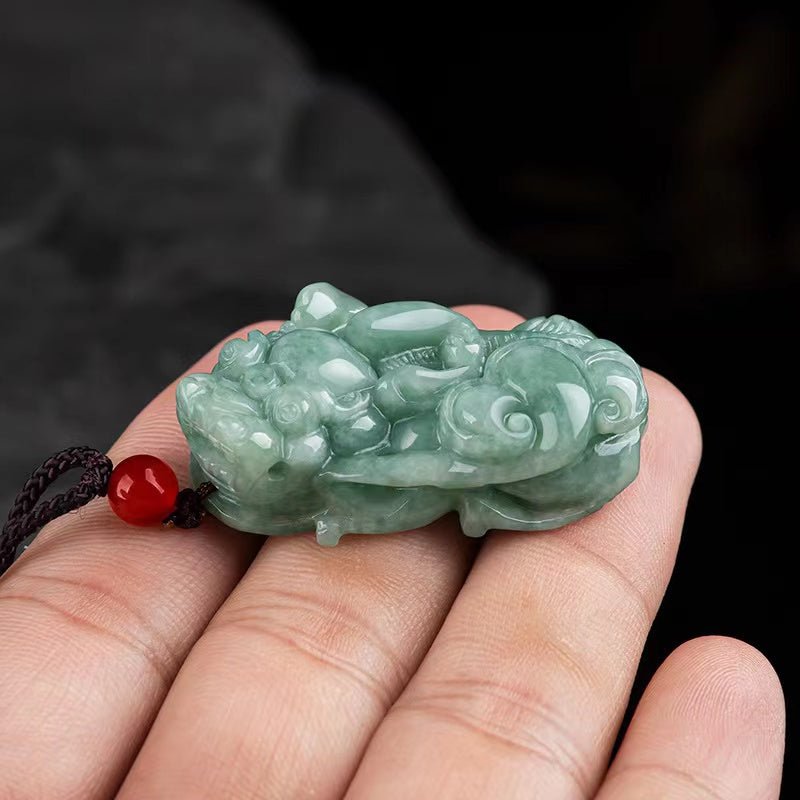 Fengshui Pixiu Wealth Pendant-Grade A Natural Jade - FengshuiGallary