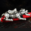 Fengshui Tiger Bracelet-Wealth Coin 925 Silver Red String - FengshuiGallary
