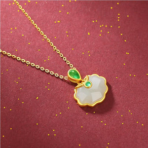 Fengshui White Jade Wealth Pendant Necklace - FengshuiGallary