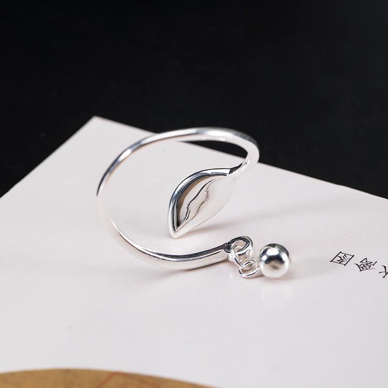 Fengshui Willow Leaf 925 Silver Ring - FengshuiGallary