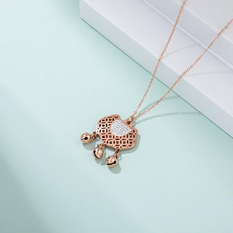 Fortune & Long life Lock Gold Pendant Necklace - FengshuiGallary