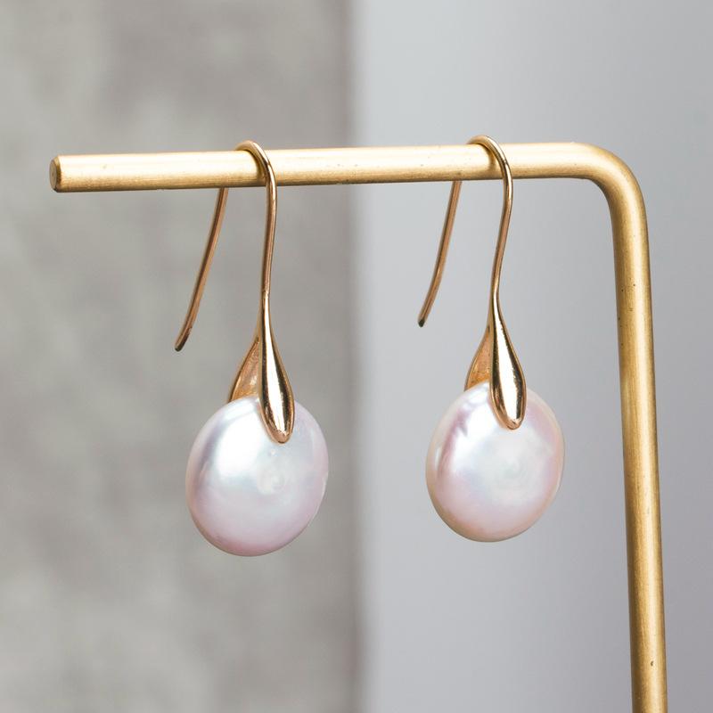 Fortune & Luck Pearl Drop Gold Earring - FengshuiGallary