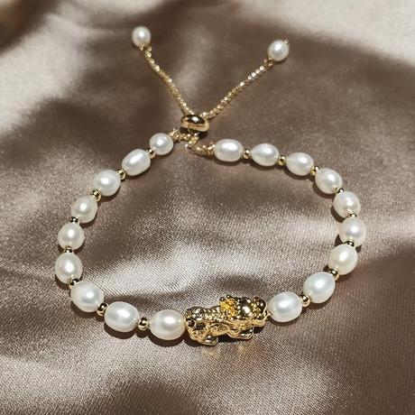 Fortune & Luck Pearl Pixu Bracelet - FengshuiGallary