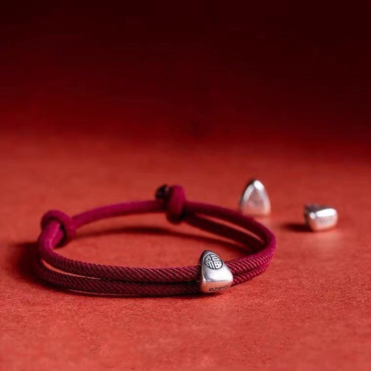 Full Blessing Fu Red String Lucky Bracelet - FengshuiGallary