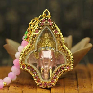Ganesh Ganesha Elephant Thai Pendant Necklace - FengshuiGallary
