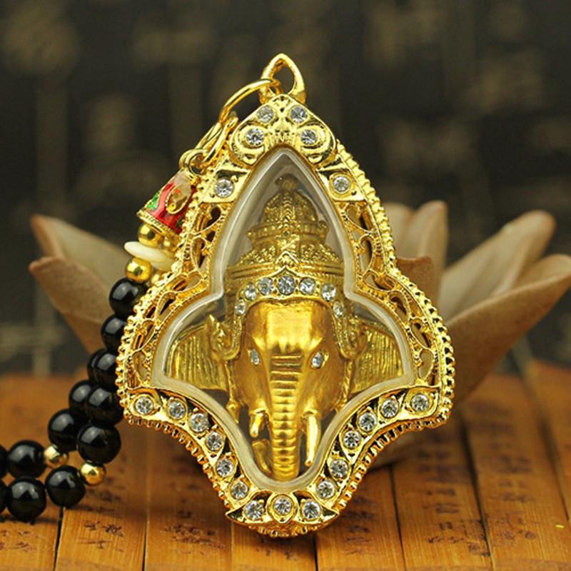Ganesh Ganesha Elephant Thai Pendant Necklace - FengshuiGallary
