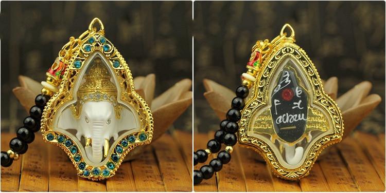 Ganesh Ganesha Elephant Thai Pendant Necklace - FengshuiGallary