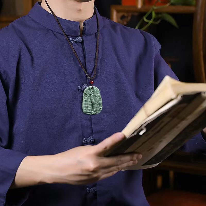 God Of Wealth Jade Pendant-Fengshui Abacus - FengshuiGallary