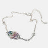Gold Diamond Rainbow Crystal Hand Of Fatima Protection Bracelet - FengshuiGallary