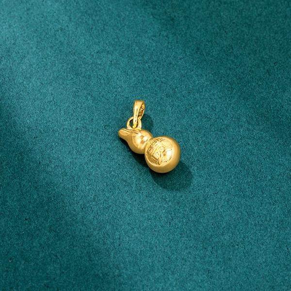 Gold Feng Shui Calabash Fortune Pendant Necklace - FengshuiGallary