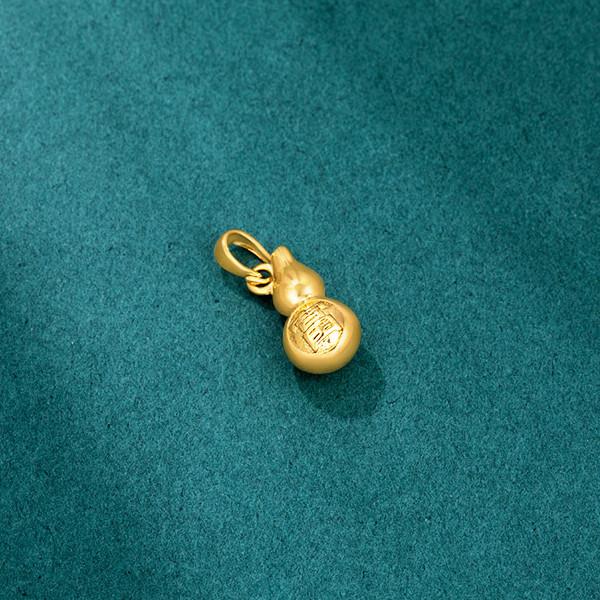 Gold Feng Shui Calabash Fortune Pendant Necklace - FengshuiGallary