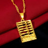 Gold Feng Shui Chinese Abacus Lucky Pendant - FengshuiGallary