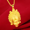 Gold Guan Yin Buddha Lucky Amulet Necklace - FengshuiGallary