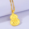 Gold Guanyin Buddha Lucky Amulet Necklace - FengshuiGallary