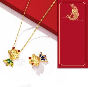 Gold Koi Fish Lucky Pendant Bracelet - FengshuiGallary
