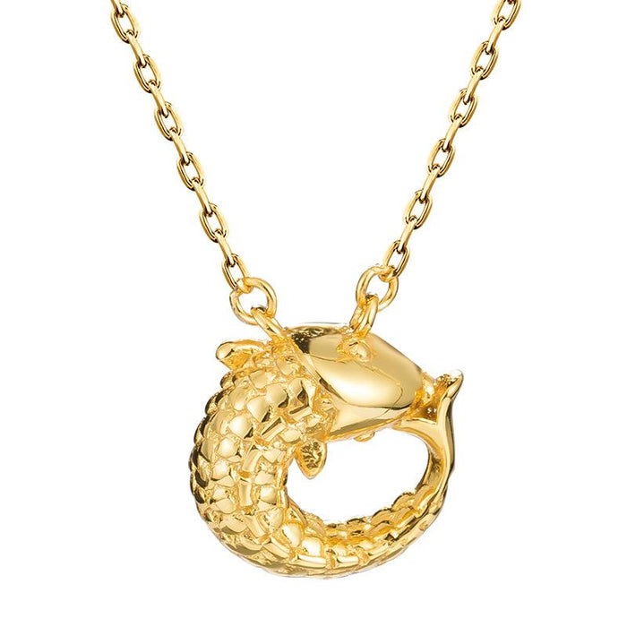 Gold Koi Fish Wealth Pendant Necklace 2021 New Year Style - FengshuiGallary