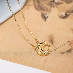 Gold Koi Fish Wealth Pendant Necklace 2021 New Year Style - FengshuiGallary