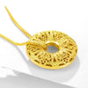 Gold Lucky Six True Words Mantra Pendant Necklace - FengshuiGallary