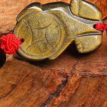 Gold Obsidian Pixiu Lucky Rope Protection Bracelet(Gold Sheen Obsidian) - FengshuiGallary