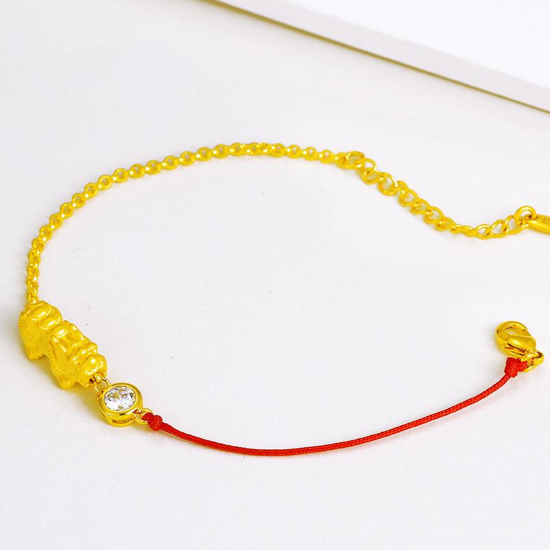 Gold Pi Xiu Diamond Wealth Feng Shui Bracelet - FengshuiGallary