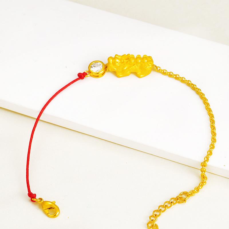 Gold Pi Xiu Diamond Wealth Feng Shui Bracelet - FengshuiGallary
