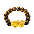 Gold Pixiu Feng Shui Mantra Bead Wealth Bracelet - FengshuiGallary