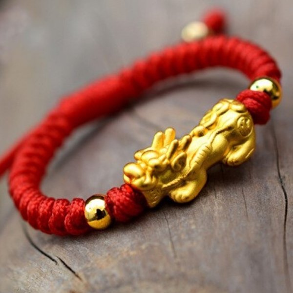 Gold Pixiu Lucky Rope Baby Bracelet - FengshuiGallary