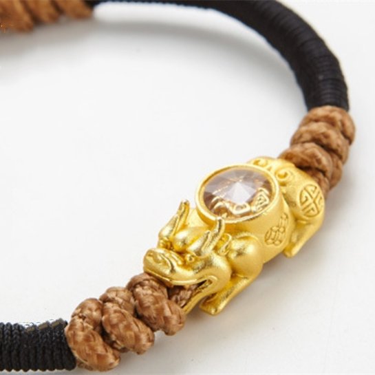 Gold Pixiu Lucky Rotatable Windmill Wealth Bracelet - FengshuiGallary
