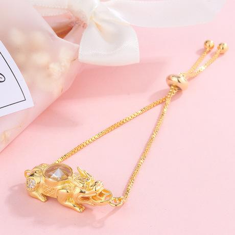 Gold Pixiu Rotatable Windmill Lucky Bracelet - FengshuiGallary