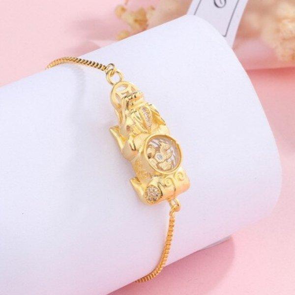 Gold Pixiu Rotatable Windmill Lucky Bracelet - FengshuiGallary