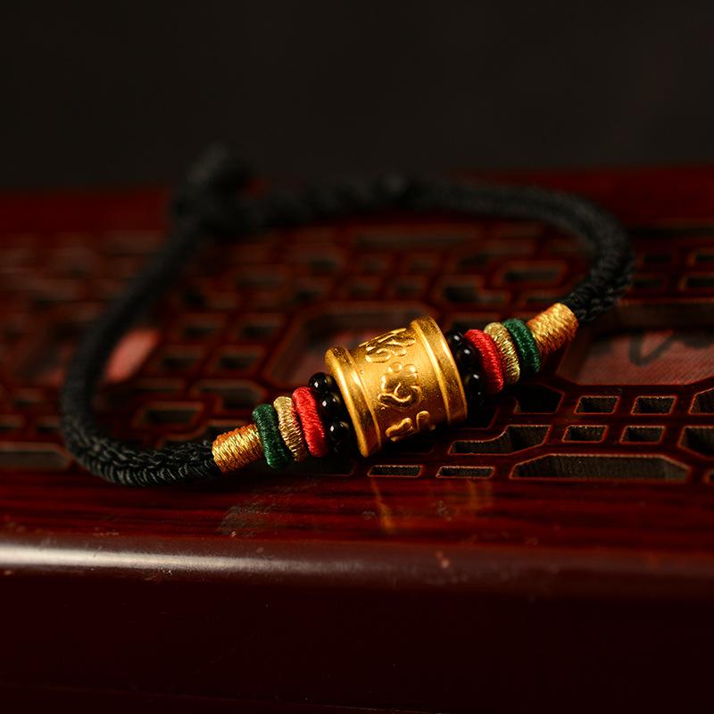 Gold Six True Word Red Rope Lucky Bracelet - FengshuiGallary