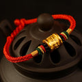 Gold Six True Word Red Rope Lucky Bracelet - FengshuiGallary