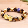 Gold Tiger Eye Color Changing Pixiu Protection Bracelet - FengshuiGallary