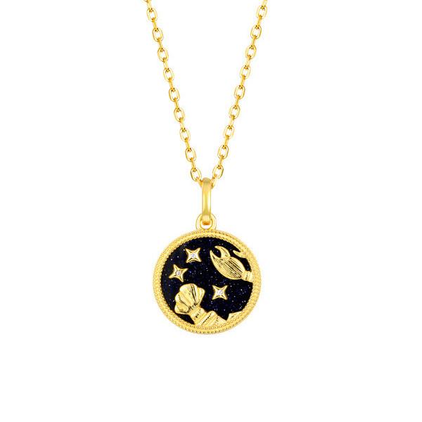 Gold Zodiac Sign 12 Constellation Lucky Amulet Pendants Necklace - FengshuiGallary