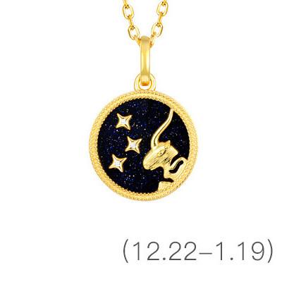 Gold Zodiac Sign 12 Constellation Lucky Amulet Pendants Necklace - FengshuiGallary
