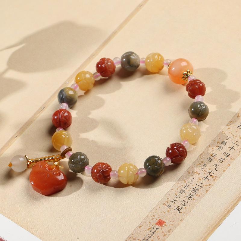 Golden Silk Jade Ruyi Bracelet - FengshuiGallary
