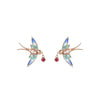 Good Luck Swallow Red Rhinestone Jewelry Set(Pendant Necklace Earring Bracelet) - FengshuiGallary