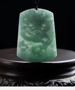 Grade A Jade Dragon Wealth Pendant - FengshuiGallary