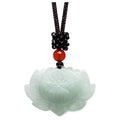 Grand A Natural Jade Pendant-Lotius Flower - FengshuiGallary